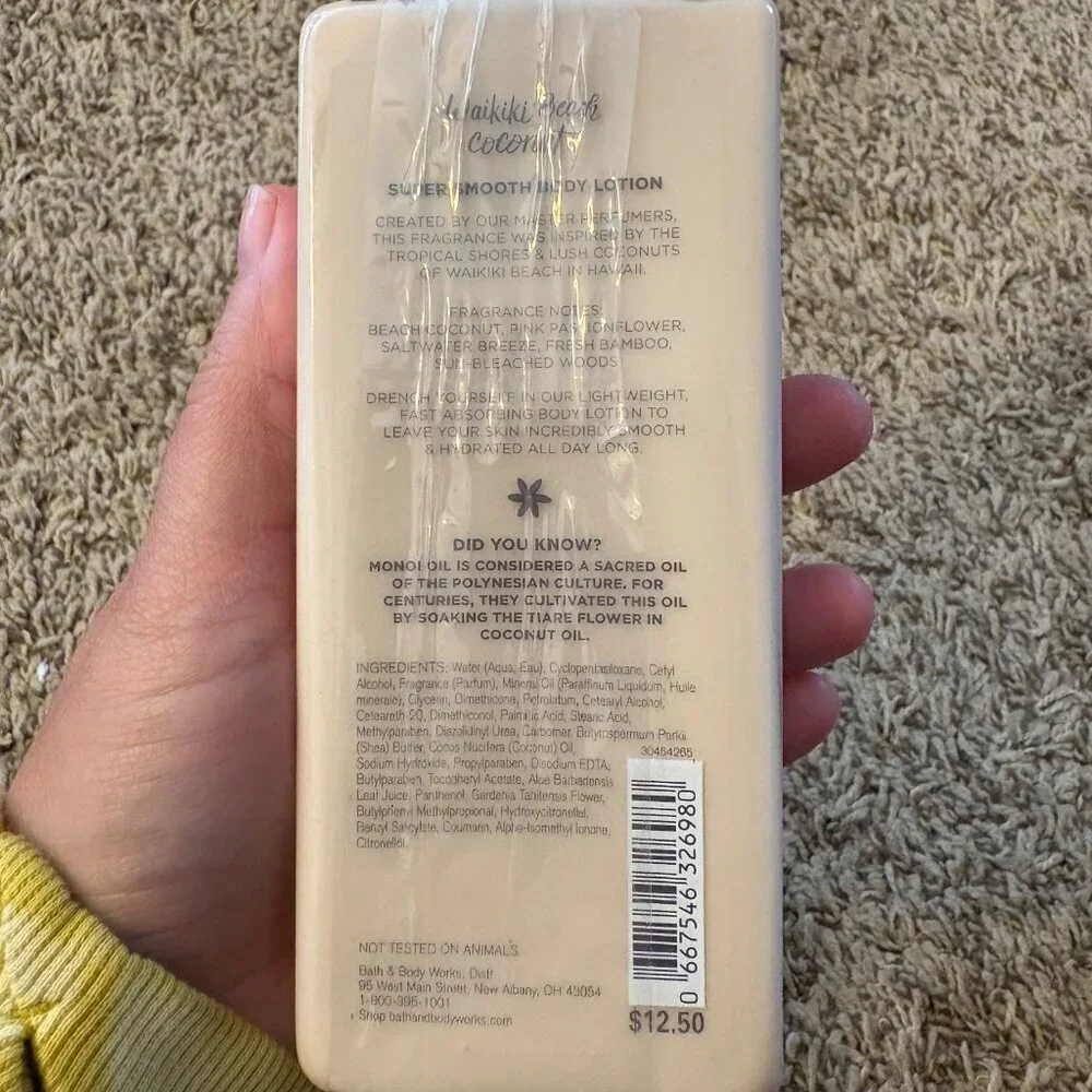 Bath & Body Works Waikiki Beach Coconut Super Smooth Body Lotion - Sealed